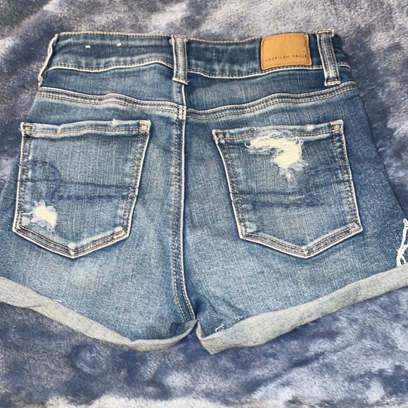 American Eagle Blue Denim Shorts - Picture 2 of 3